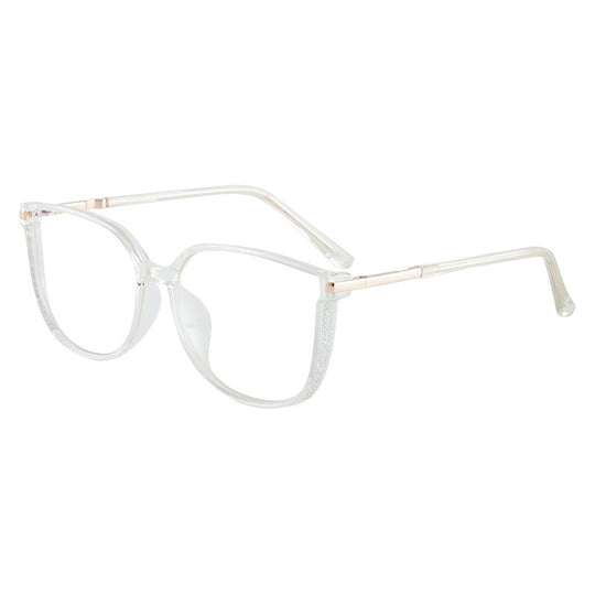 Modische HD-Anti-Blu-Ray-Brille für Damen mit großem Rahmen