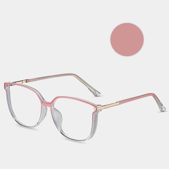 Modische HD-Anti-Blu-Ray-Brille für Damen mit großem Rahmen