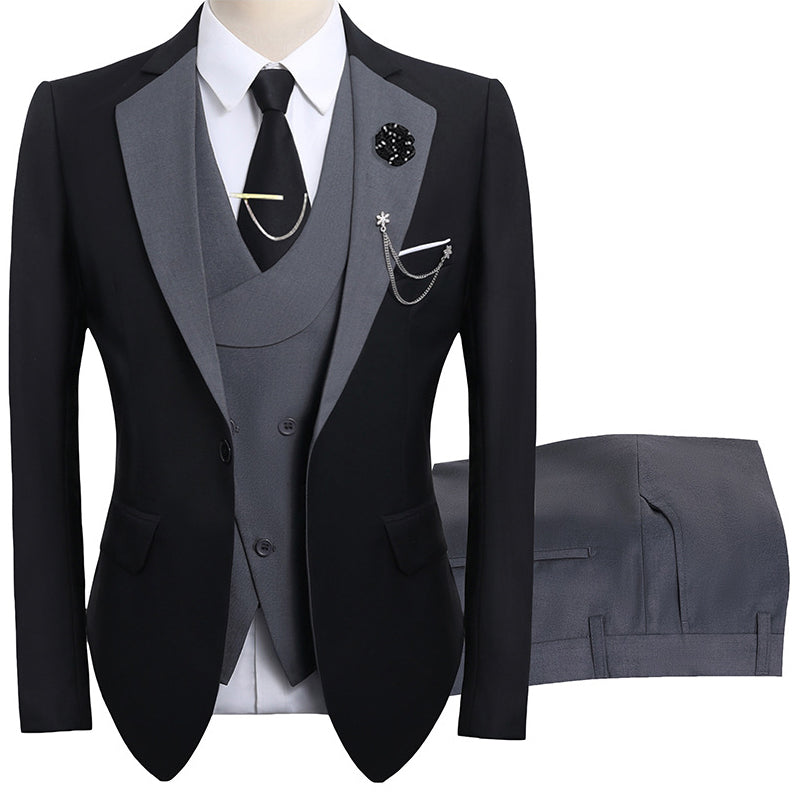 Modern Contrast Color Wedding Suit