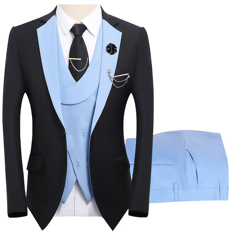 Modern Contrast Color Wedding Suit