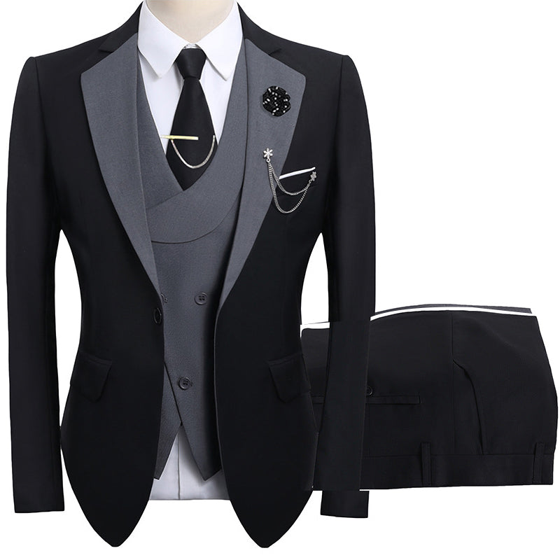 Modern Contrast Color Wedding Suit