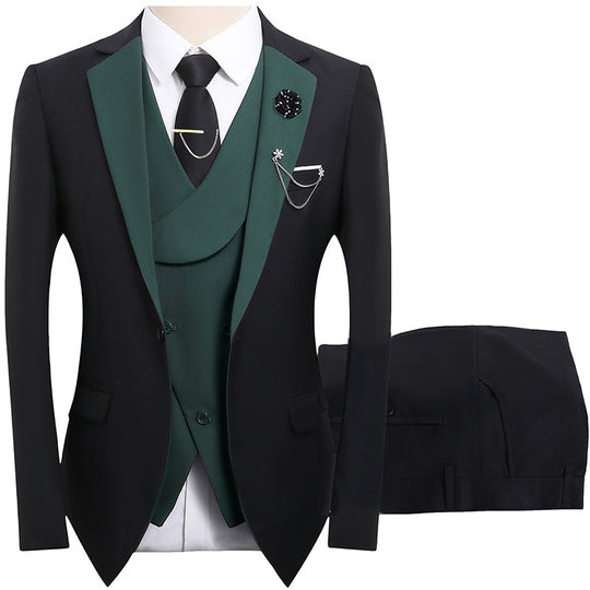 Modern Contrast Color Wedding Suit