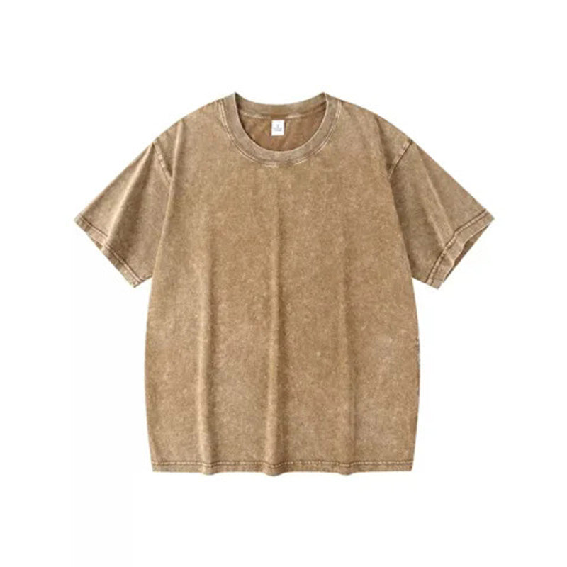 Oversized Tshirts Unisex Gym Vintage Heavyweight T Shirts Cotton Workout Acid Wash Baggy Tees
