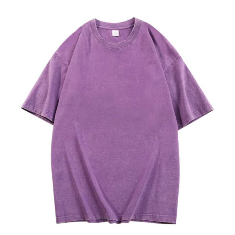Oversized Tshirts Unisex Gym Vintage Heavyweight T Shirts Cotton Workout Acid Wash Baggy Tees