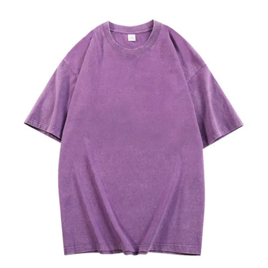 Oversized Tshirts Unisex Gym Vintage Heavyweight T Shirts Cotton Workout Acid Wash Baggy Tees