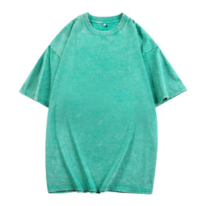 Oversized Tshirts Unisex Gym Vintage Heavyweight T Shirts Cotton Workout Acid Wash Baggy Tees