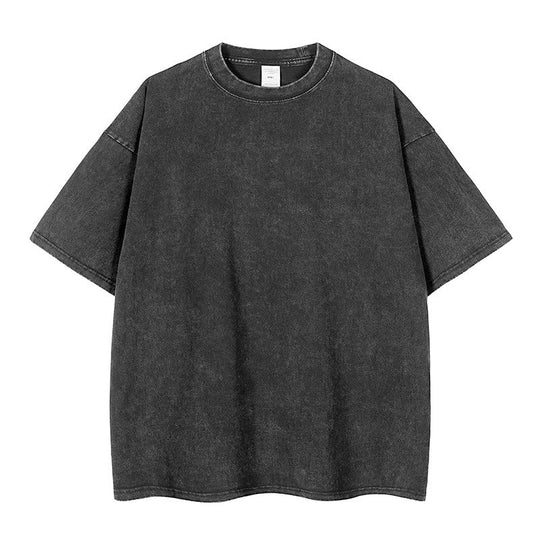 Oversized Tshirts Unisex Gym Vintage Heavyweight T Shirts Cotton Workout Acid Wash Baggy Tees
