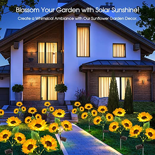 🌻 Realistický &  Voděodolné | Výprodej solárních slunečnic 2026 | Venkovní dekorace s IP65 ✨