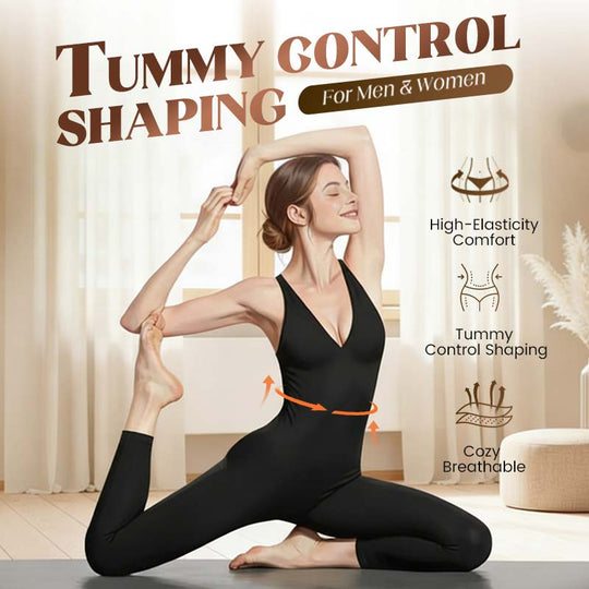 💞50.000+ SOLGT!🌸Højstrækbar jumpsuit med V-hals – Heldags komfort til fitness &  ud over. Åndbar, fleksibel &  Ubesværet chik. Din favorit til bevægelse. 🧘‍♀️💫