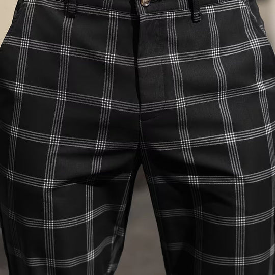 Slim-Fit plaidbukser til mænd