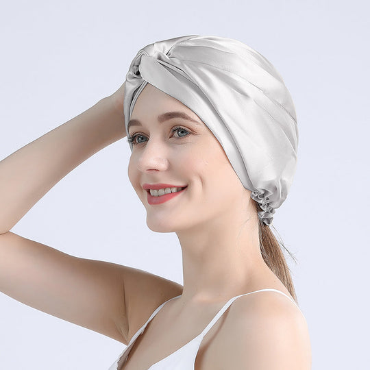 Blissy Silk Bonnet – 100% Mulberry Silk – Anti-Frizz Hair Protection – Extends Blowouts