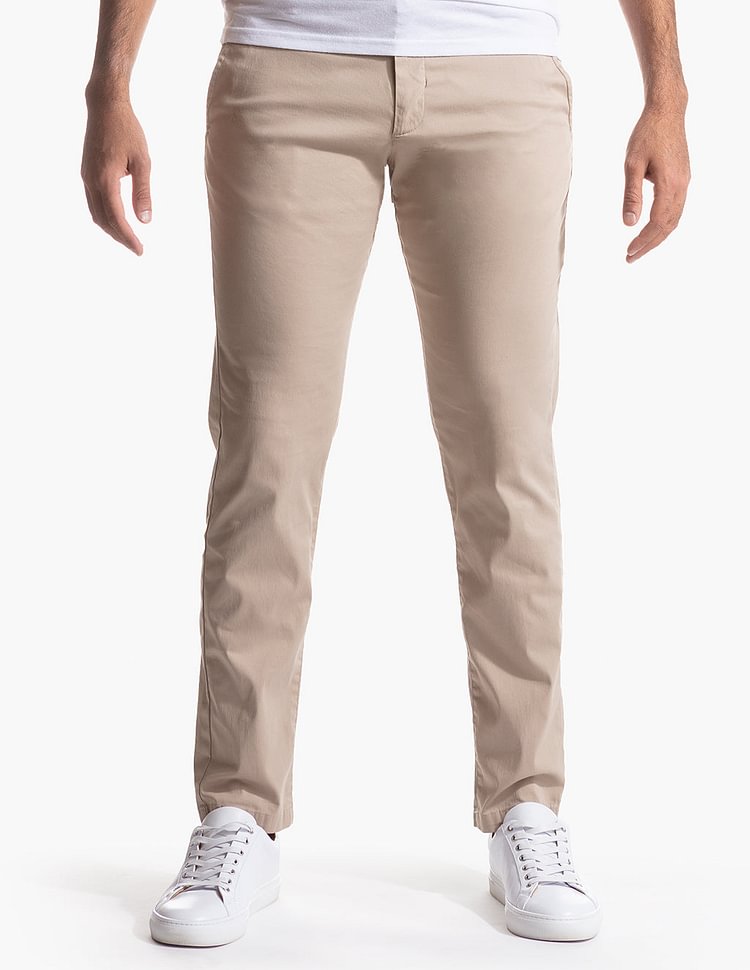 Męskie, codzienne, rozciągliwe spodnie khaki
