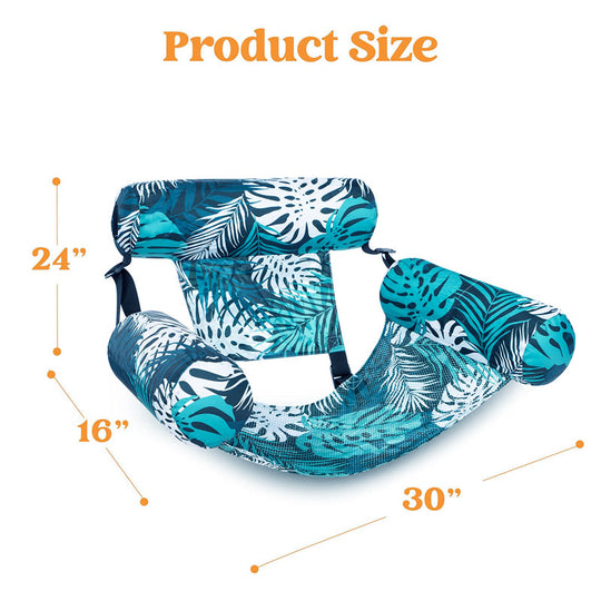 💺🌴 Silla flotante inflable – Hoja tropical &  Ultraligero 260 g 🌊