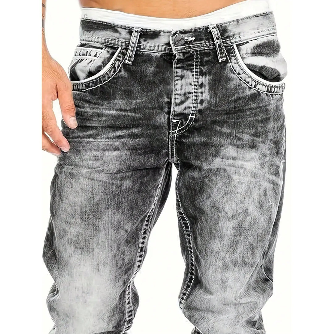 🔥 Pánské módní kreativní strečové denimové džíny – minimalistický styl, ideální na léto &  Vzhled inspirovaný emo stylem 💙