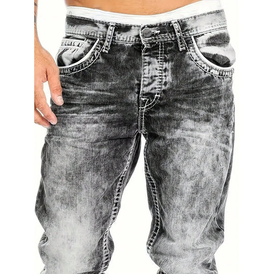 🔥 Pánské módní kreativní strečové denimové džíny – minimalistický styl, ideální na léto &  Vzhled inspirovaný emo stylem 💙