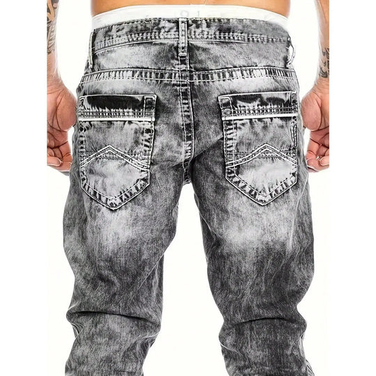 🔥 Pánské módní kreativní strečové denimové džíny – minimalistický styl, ideální na léto &  Vzhled inspirovaný emo stylem 💙