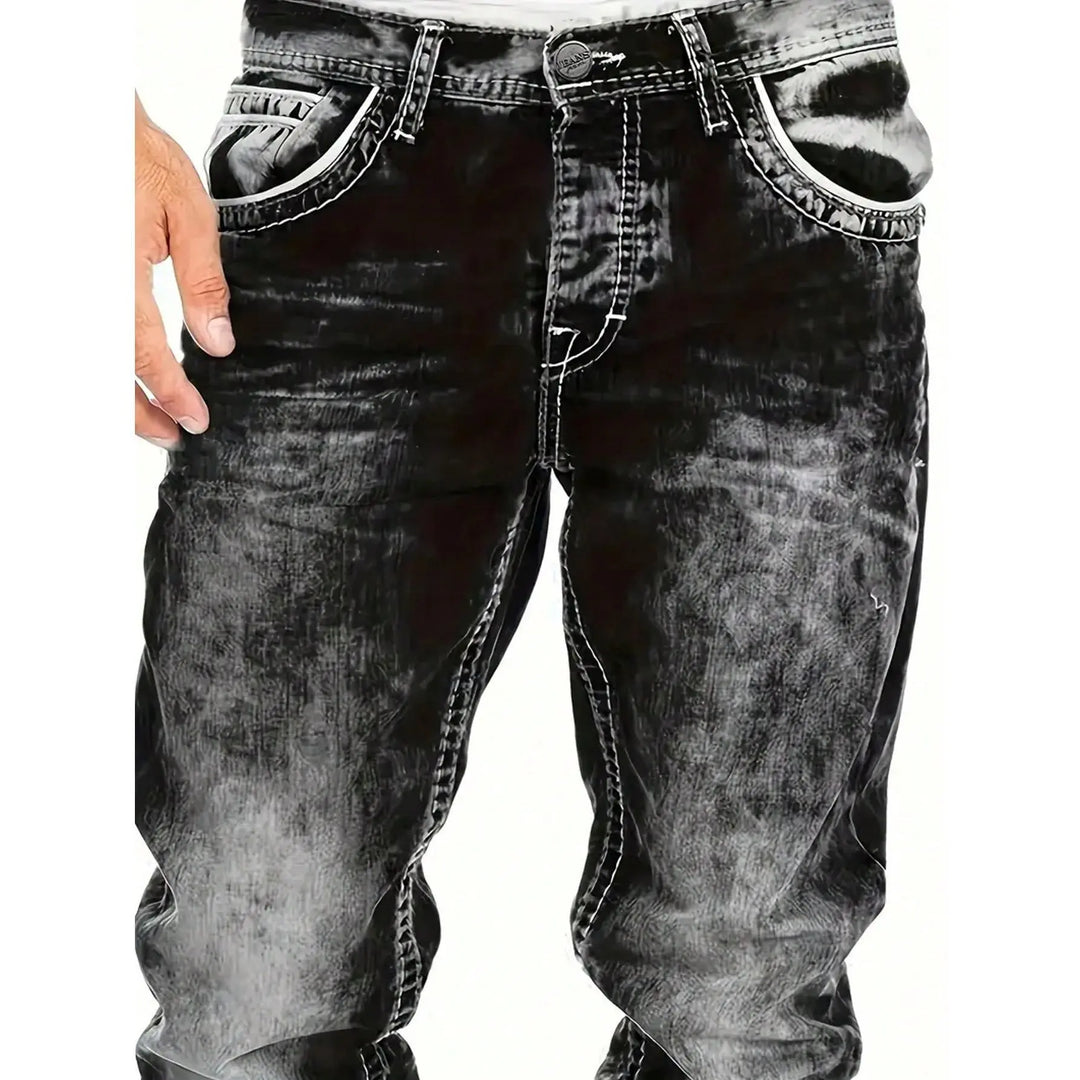 🔥 Pánské módní kreativní strečové denimové džíny – minimalistický styl, ideální na léto &  Vzhled inspirovaný emo stylem 💙