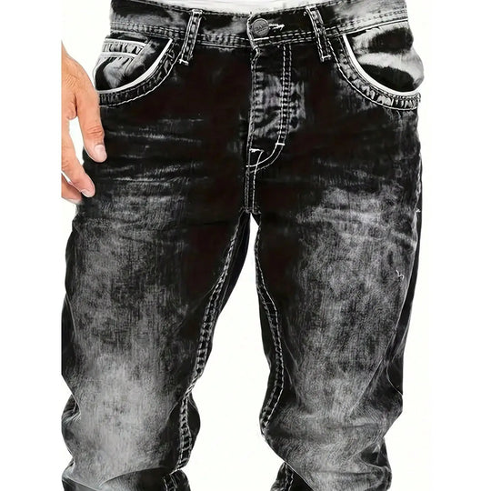 🔥 Pánské módní kreativní strečové denimové džíny – minimalistický styl, ideální na léto &  Vzhled inspirovaný emo stylem 💙