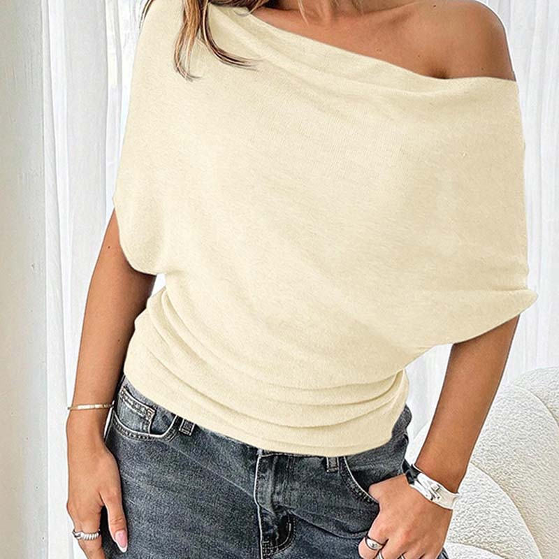 ⏳Limited-time 49% off⏰Women's Asymmetrical Off-Shoulder Batwing Sleeve Top👚