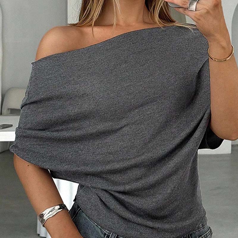 ⏳Limited-time 49% off⏰Women's Asymmetrical Off-Shoulder Batwing Sleeve Top👚