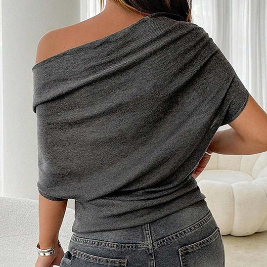 ⏳Limited-time 49% off⏰Women's Asymmetrical Off-Shoulder Batwing Sleeve Top👚