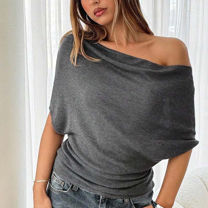 ⏳Limited-time 49% off⏰Women's Asymmetrical Off-Shoulder Batwing Sleeve Top👚
