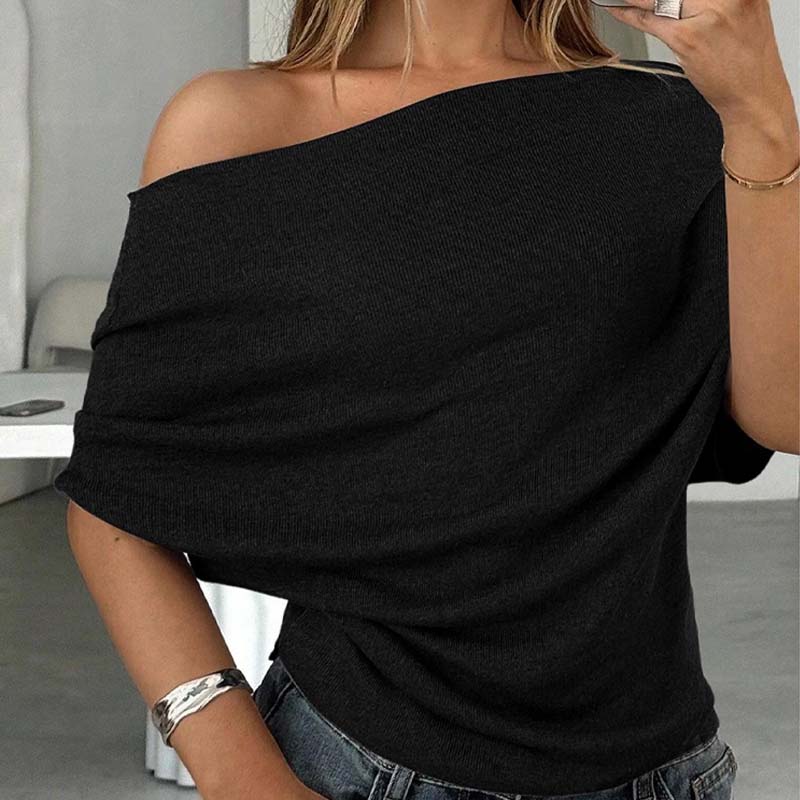 ⏳Limited-time 49% off⏰Women's Asymmetrical Off-Shoulder Batwing Sleeve Top👚