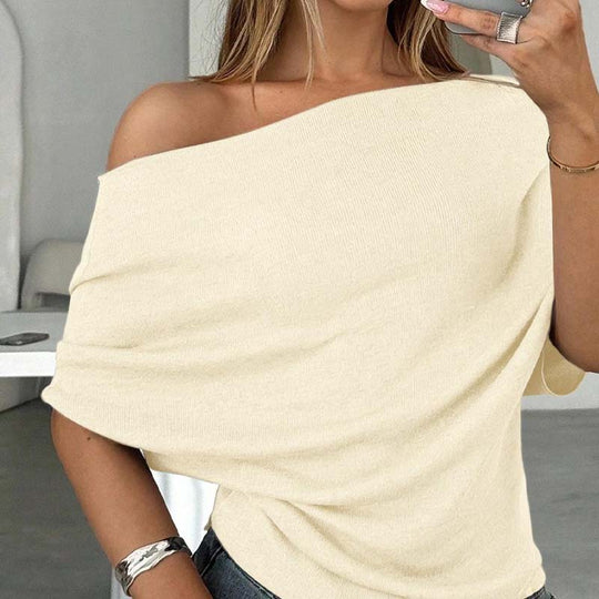 ⏳Limited-time 49% off⏰Women's Asymmetrical Off-Shoulder Batwing Sleeve Top👚