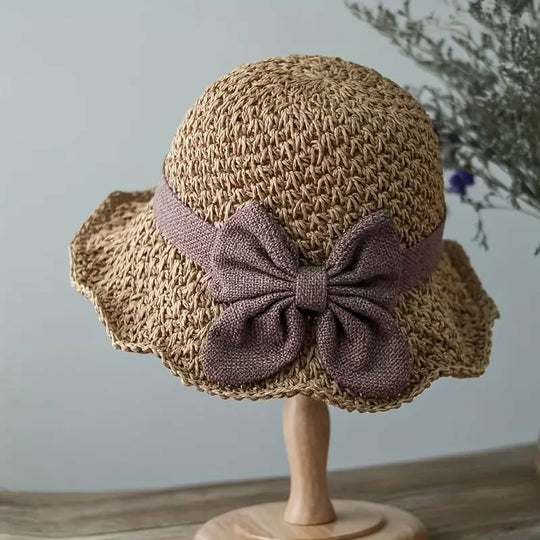 🎀 50% SLEVA 👒 | Slaměný klobouk s retro mašlí – skládací &  Prodyšné na léto