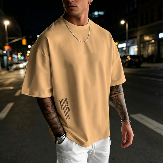 📢📢خصم ٥٠٪!! ⏰قميص Herren Urban Style فضفاض بقصة Kurzarm