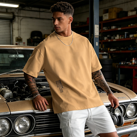 📢📢خصم ٥٠٪!! ⏰قميص Herren Urban Style فضفاض بقصة Kurzarm