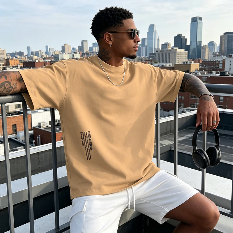 📢📢خصم ٥٠٪!! ⏰قميص Herren Urban Style فضفاض بقصة Kurzarm