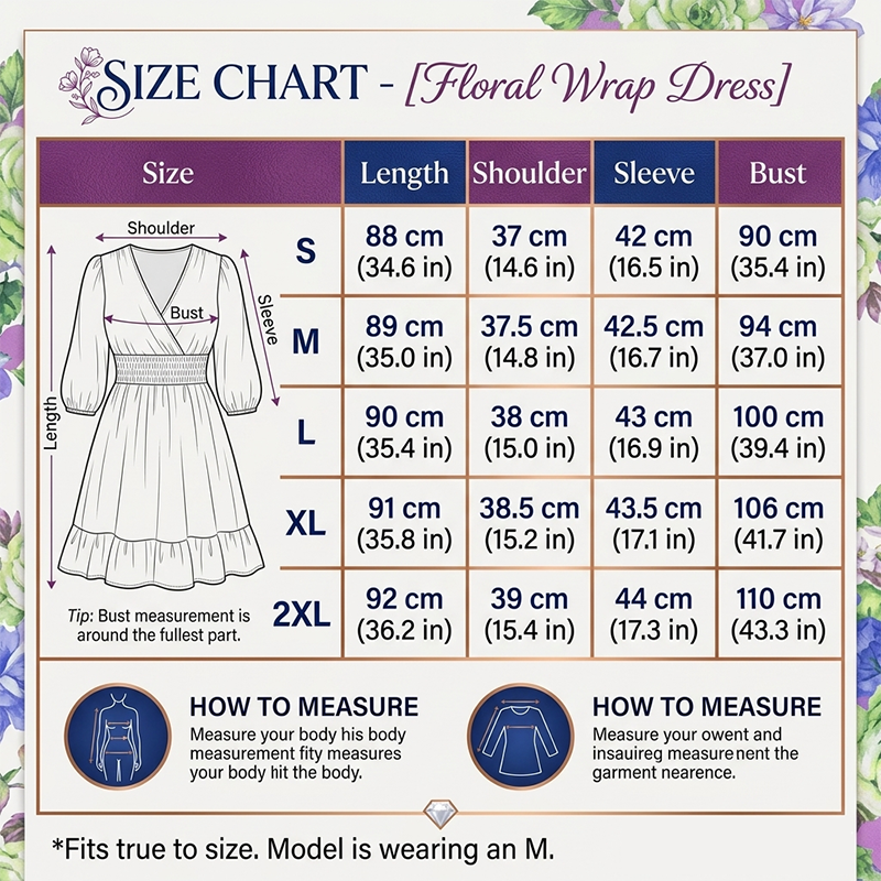 🎁2026 New Arrivals 50% OFF - Free Shipping💥Women's Floral V-Neck Ruffle Hem A-Line Dress💐👗