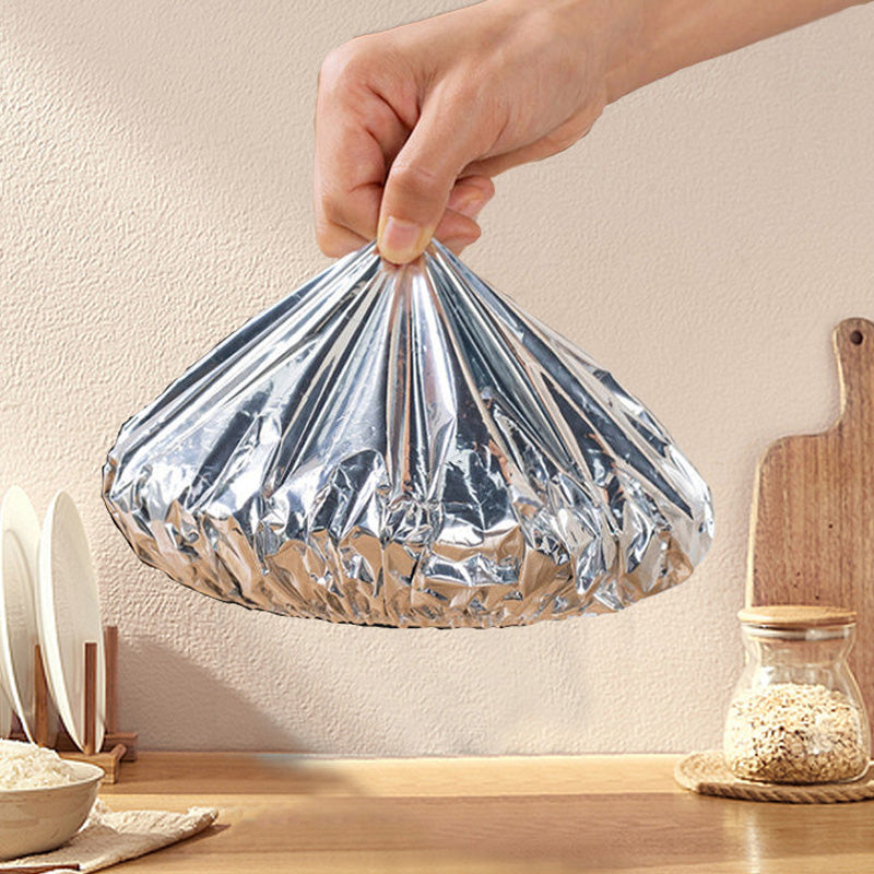 🥡🍲 Aluminum Foil Heat-Retaining Cover – Locks heat for hours, microwave safe. Reusable, eco-friendly. Keep every meal hot! ♻️✨