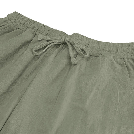 Pantalones casuales con cordón y bolsillos para hombre