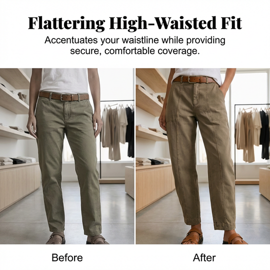 Vielseitige, schmal zulaufende Hose 👖 Hochgeschnitten und figurbetont, praktische Taschen, knitterfreies Material, zaubert optisch längere Beine 📏