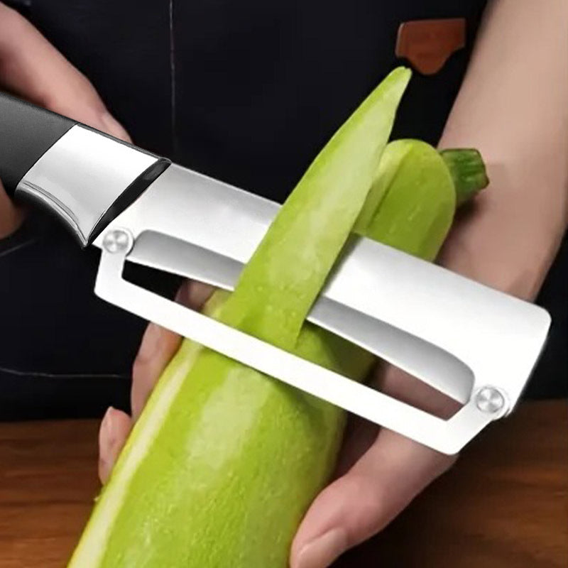 🥒 ¡50% DE DESCUENTO POR TIEMPO LIMITADO! ⚡ Pelador multiusos de acero inoxidable reforzado – Resistente, con hoja ancha y abrebotellas. 🍺