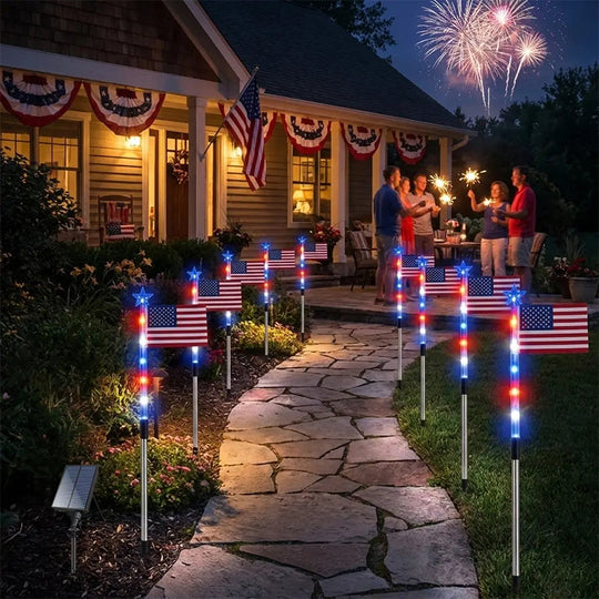 Outdoor Solar Flag Stake Lights