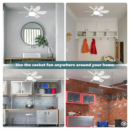 ⏳SALDI ULTIMO GIORNO 🔥Ventilatore da soffitto a LED da 40 W con luce integrata – 52 cm (20,5”), ultra silenzioso con telecomando. 🎯 | E27 + Adattatore B22 GRATUITO 🔌 | Per la camera da letto 😴,  Cucina 👩‍🍳 &  Garage 🛠️