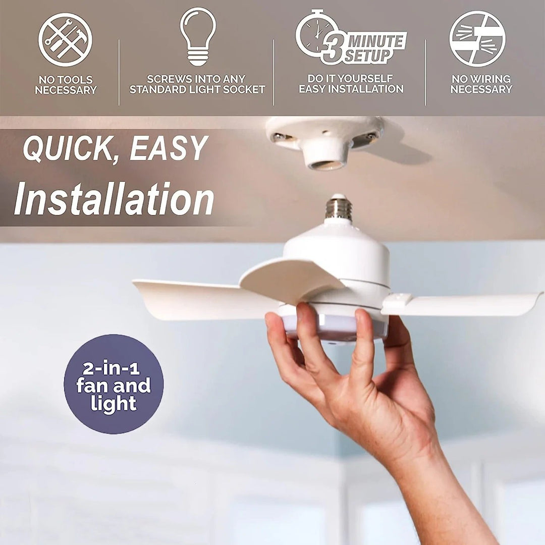 ⏳SALDI ULTIMO GIORNO 🔥Ventilatore da soffitto a LED da 40 W con luce integrata – 52 cm (20,5”), ultra silenzioso con telecomando. 🎯 | E27 + Adattatore B22 GRATUITO 🔌 | Per la camera da letto 😴,  Cucina 👩‍🍳 &  Garage 🛠️