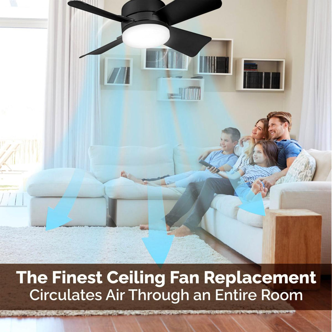 ⏳SALDI ULTIMO GIORNO 🔥Ventilatore da soffitto a LED da 40 W con luce integrata – 52 cm (20,5”), ultra silenzioso con telecomando. 🎯 | E27 + Adattatore B22 GRATUITO 🔌 | Per la camera da letto 😴,  Cucina 👩‍🍳 &  Garage 🛠️