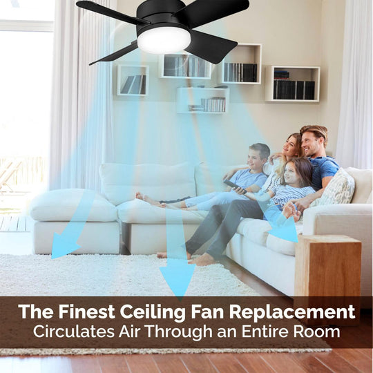 ⏳SALDI ULTIMO GIORNO 🔥Ventilatore da soffitto a LED da 40 W con luce integrata – 52 cm (20,5”), ultra silenzioso con telecomando. 🎯 | E27 + Adattatore B22 GRATUITO 🔌 | Per la camera da letto 😴,  Cucina 👩‍🍳 &  Garage 🛠️