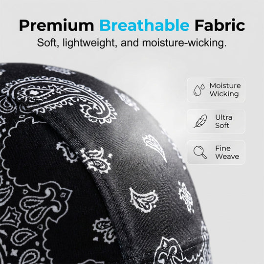 Paisley Cooling Headscarf Set Caps, Moto Pirate Head Wrap Bezpečnostní vložka do helmy, Elastic Fit Ručně omyvatelné multifunkční outdoorové pokrývky hlavy pro sportovce & Outdoorové nadšence
