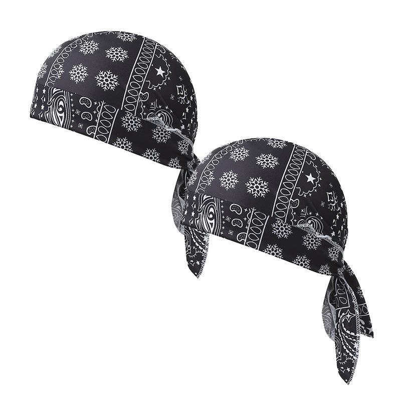Paisley Cooling Headscarf Set Caps, Moto Pirate Head Wrap Bezpečnostní vložka do helmy, Elastic Fit Ručně omyvatelné multifunkční outdoorové pokrývky hlavy pro sportovce & Outdoorové nadšence