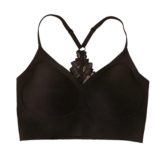 Lusait Lace Jelly Bra Bralettes for Women Pullover Bra Seamless Wireless Deep V Racerback Comfort Padded Everyday Tshirt Bra tiktokshopspringglowup summerwins,summerwins