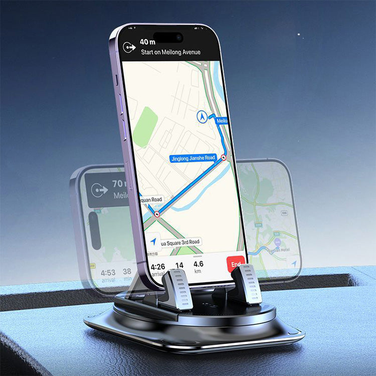 【FathersDayGift】Car phone holder 360 degree rotation, suitablefor car navigation in-car dashboard, horizontaland vertica screen adjustment angle,suctioncup fixed non-slip mobile phone holdersuitable for iPhone and Android