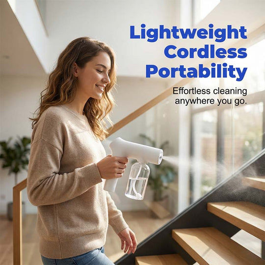 🦠 50% OFF NOW! 🚫 Cordless Nano Atomizer – Touchless Disinfecting, Blue Light – For Home, Office & Car 🏠