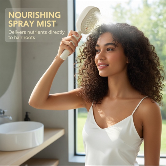 💆‍♀️ SCONTO DEL 50% ORA! 💧 Spray elettrico &  Spazzola massaggiante per capelli – Massaggio rilassante del cuoio capelluto, nebulizzazione fine &  Cura dei capelli lisci: districa, nutre, rilassa ✨
