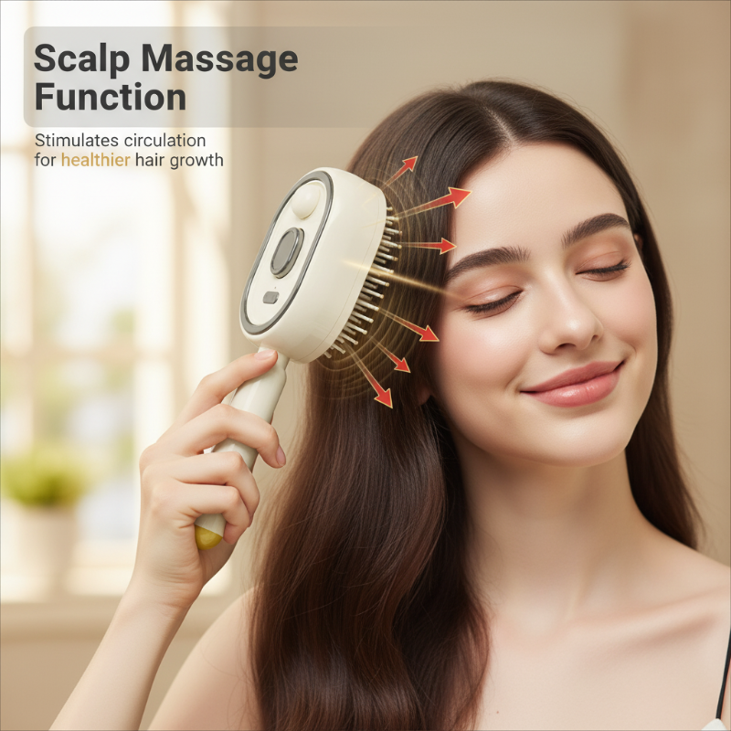 💆‍♀️ SCONTO DEL 50% ORA! 💧 Spray elettrico &  Spazzola massaggiante per capelli – Massaggio rilassante del cuoio capelluto, nebulizzazione fine &  Cura dei capelli lisci: districa, nutre, rilassa ✨