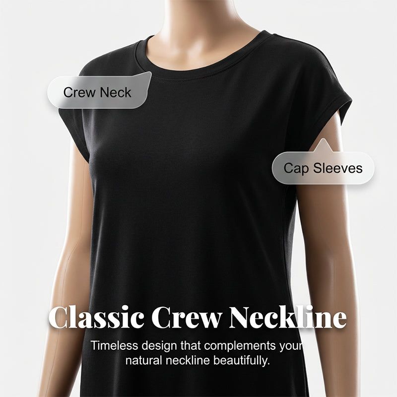 🌺Summer Hot Sale 50% OFF💐Women's T-Shirt Dress – Soft, Pockets, Effortless Midi